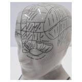 Very Cool Vintage Ceramic Phrenology Head - L.N. Fowler