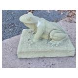 Heavy Concrete or Cement Frog Statue