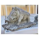 Heavy Concrete or Cement Hog Statues