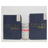 2 Mint in Box CELLINI Etched Crystal Perfume Bottles