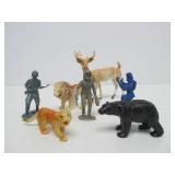 Large Group of Vintage Toy Soldiers Animals etc