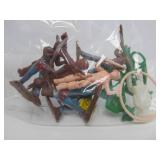 Large Group of Vintage Toy Soldiers Animals etc