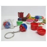 Lot of Vintage Miniature Kitchen Item Keychains