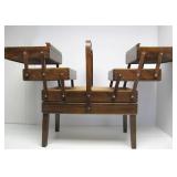 Very Nice Vintage Expandable Sewing Box w/Contents