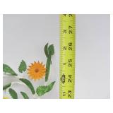 Mid Century Toleware Floral Metal 2-Tier Wall Shelf