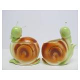 Very Cute Vintage Mid Century Art Pottery Enesco Happy Snail Teapot & Crea/Sugar Set