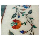 Large & Exceptional Italian Marble Chess Board w/ Genuine Gemstone Inlay