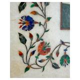 Large & Exceptional Italian Marble Chess Board w/ Genuine Gemstone Inlay