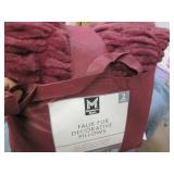 2 Faux fur decorative pillows...