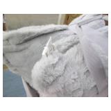2 Faux fur decorative pillows...