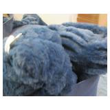 2 Faux fur decorative pillows...