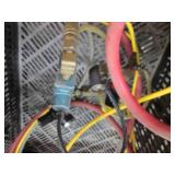 Air powered shear, hose and guages...