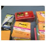 Lot of Post It notes, pens and eras...