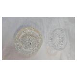 Milk Glass Planters, Crystal Ash Tray, Vintage Misc