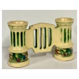 L5 - Antique Roseville Corinthian Double Candle Stick HOlder
