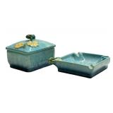 E4 - Roseville Wind Craft Cigarette Box & Ashtray - 240-T (1948 Vintage)