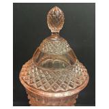 A1 - Vintage Anchor Hocking Miss America Pink Depression Glass Candy Dish