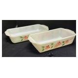F1 - Fire King Floral Bake Dishes - 2-Piece Nesting Set