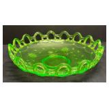 M3 - Lancaster Glass Company Uranium Glass Open-Work Platter