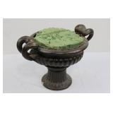 Urn with Handles N2089-TAP - Vintage Rustic Metal Decor 10" x 15"