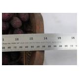 Grapes in Woven Basket- 1 in Diameter Per Berry, Mixed Purple Table Grapes 14" x 11.5"