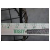 Plant Stand - Vintage Wrought Iron 2-Tier with Circular Wire Baskets 34"tall