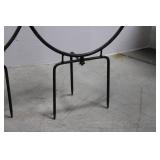3-Piece Wrought Iron Teardrop Plant Stakes with Amber Glass Orbs 38.5" x 16"
