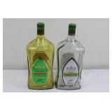 Hornitos Tequila Reposado & Plata 4L Bottles (Lot of 2) 15" x 6"