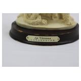 La Verona Collection Figurine - Black Woman in Cream Dress with Dog 15.5"tall