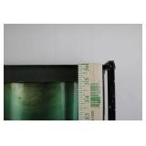 Pair of Verdigris Patina Metal Wall Panels with Curved Cutouts - Each 36" x 13"