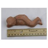 Terracotta Cherub Angel Figurine Set with Decorative Vase - 5-Piece Display 3"-5"Tall