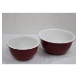 Corelle Coordinates Burgundy Stoneware Bowls - 9"-11" diameter