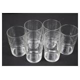 Clear Glass Tumblers - 6-Pack Short Old Fashioned Glasses with Thick Bases 5"tall
