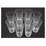 Bubble Pattern Highball Glass Tumblers - Clear Glass (12-Piece Set) 6"tall