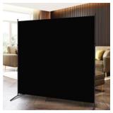 Black Room Divider Single Panel Privacy Screen 71”x72” Thick Fabric, Six Feet Tall, Great for Bedrooms, Offices, Schools and More, HOMESCREENER Brand