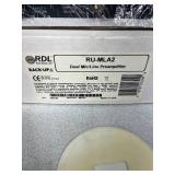 RDL RU-MLA2 Dual Microphone/Line Preamplifier Rack-Up Series Pro Audio Signal Booster 2 Independent Channels Gain Trim VU LEDs Phantom Power XLR Inputs Rugged Metal Build Perfect For PA Systems Studio