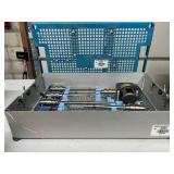 Robotic Surgery Sterilization Tray w/ Blue Lid Anodized Aluminum Case Silicone Instrument Holders Protects Robotic Tools During Steam Sterilization Transport & Storage da Vinci Style Instrument Organi