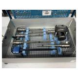 Robotic Surgery Sterilization Tray w/ Blue Lid Anodized Aluminum Case Silicone Instrument Holders Protects Robotic Tools During Steam Sterilization Transport & Storage da Vinci Style Instrument Organi