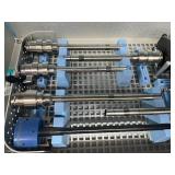 Robotic Surgery Sterilization Tray w/ Blue Lid Anodized Aluminum Case Silicone Instrument Holders Protects Robotic Tools During Steam Sterilization Transport & Storage da Vinci Style Instrument Organi