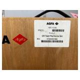Agfa 37KC3 CR ADC Compact Test Phantom Set Radiology QA Calibration Plates For Contrast + Spatial Resolution Testing Heavy Duty Reinforced Wooden Carry Case