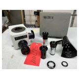 Olympus PM-10AK Photomicrographic Camera System Microscope Photography Adapter Kit Auto Exposure Vibration-Free Shutter Modular Film Formats Eyepieces + Controller Includes Haag-Streit Measuring Attac