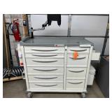 MSRP $8000 Phoenix LTC Multi-Drawer Medical Medication Cart W/Secure Tablet Mount. Durable design locking casters, spacious drawer storage & working electronic lock system plus keys! Reliable, org