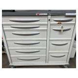 MSRP $8000 Phoenix LTC Multi-Drawer Medical Medication Cart W/Secure Tablet Mount. Durable design locking casters, spacious drawer storage & working electronic lock system plus keys! Reliable, org