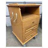 Wooden Medical Cart 3-Drawer Hospital Room Storage Cabinet - Ball-Bearing Drawer Slides, Ample 3-Drawer Storage - Good Condition!