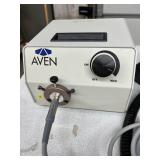 BRIGHT PRO SETUP! MSRP $1,000+ AVEN FOI-150-UL FIBER OPTIC LIGHT SOURCE SYSTEM W/LIGHT CABLE & MANFROTTO 635 FLEXIBLE CLAMP, HIGH-INTENSITY ILLUMINATION FOR MICROSCOPY, INSPECTION & DENTAL/MED