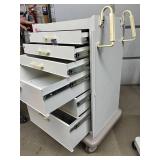 MSRP $1,500 Harloff M-Series Mobile Anesthesia Cart Key Locking 6 Drawer Steel Medical Supply Cart Heavy Duty Casters Full Extension Slides Antimicrobial Top Perfect For Hospitals Surgery Centers Clin
