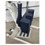 MedCare 440 Stand N Weigh Plus Patient Lift w/ Built In Digital Scale 440 lb Capacity Motorized Sit To Stand Transfer Lift Adjustable Knee Pads Wide Stable Base Perfect For Rehab Centers Assisted Livi