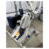 MedCare 440 Stand N Weigh Plus Patient Lift w/ Built In Digital Scale 440 lb Capacity Motorized Sit To Stand Transfer Lift Adjustable Knee Pads Wide Stable Base Perfect For Rehab Centers Assisted Livi