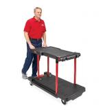 MSRP $1,000 Rubbermaid FG430000BLA Convertible Utility Cart 2-in-1 Platform Truck Push Button Conversion 400 lb Capacity Heavy Duty Work Cart - Good Condition!