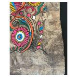 uL - Amate Bark Painting - Mexican Folk Art Bird Panel 8.5 x 12.5 in